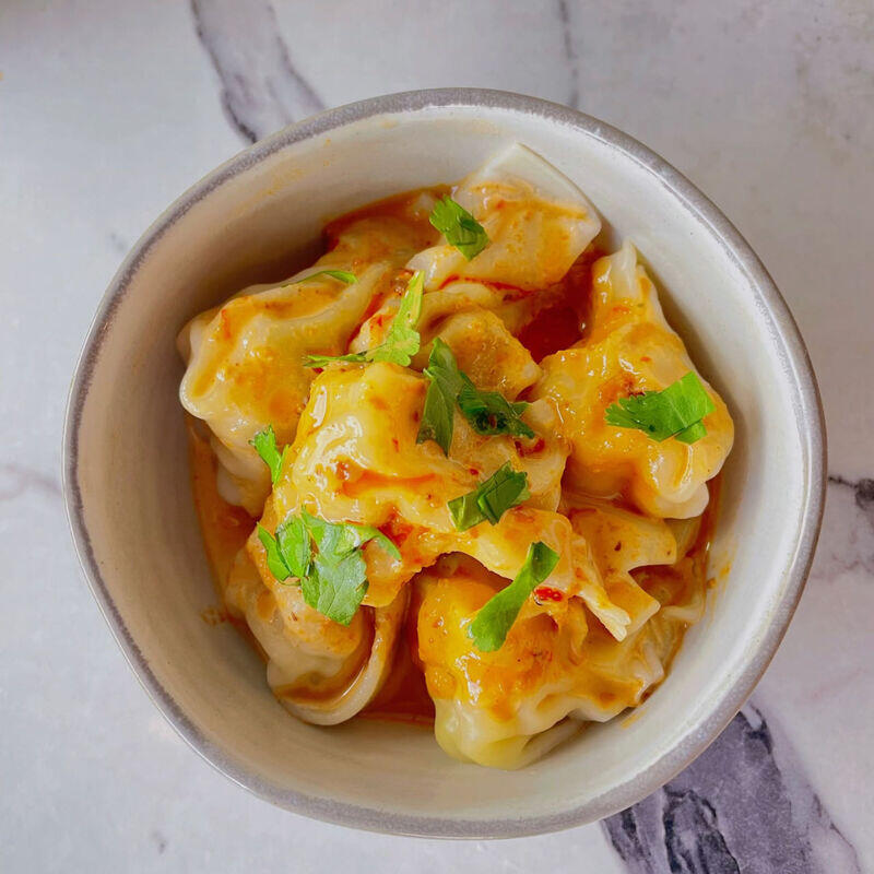 Peanut Butter Shrimp Dumplings